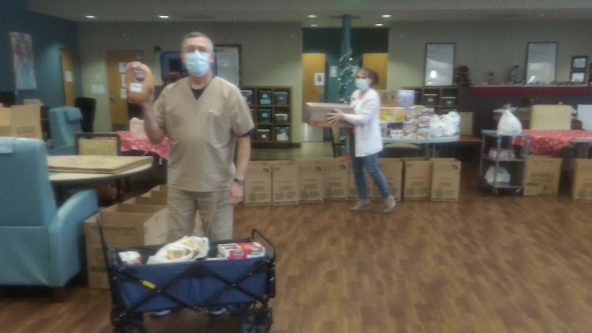 Baptist Health PACE makes Thanksgiving food boxes for participants